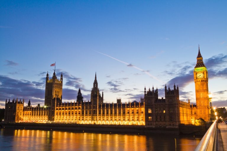 Big ben and the houses of parliament at dusk