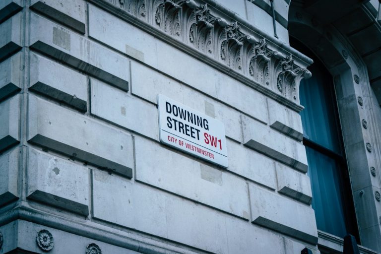 Residence of the British Prime Minister, Downing Street, London.